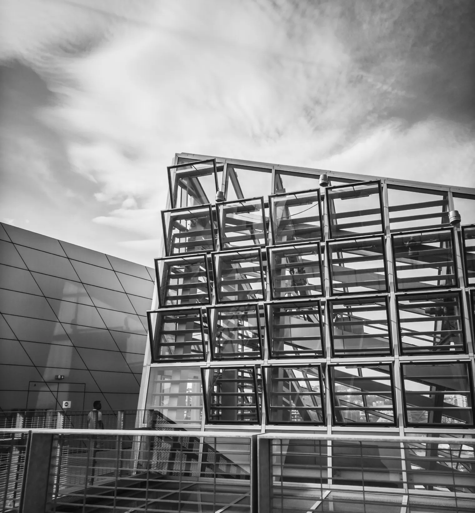 Structural steelwork supporting an industrial installation